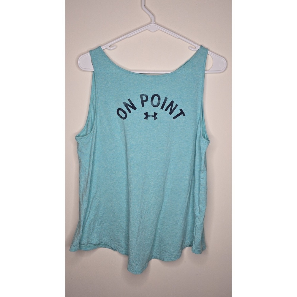 Medium Womens Top Loose‎ Fit Blue Top Open Back Top Racerback Top Under Armour